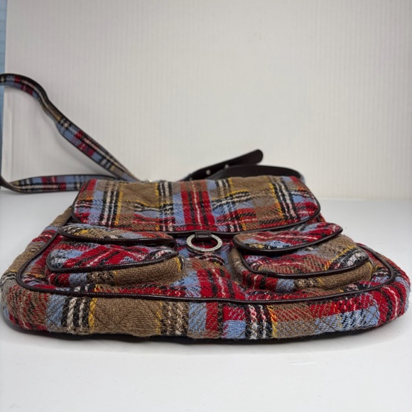 Vera Bradley Highland Patchwork Plaid Crossbody Tweed Wool Blend Preppy Teacher - Picture 8 of 9